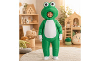 Inflatable Frog Costume Oversized Inflatable Amphibious Costume Green Bodysuit for Cosplay, Stage Performances