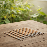 12 Pieces Pollination Brush with Wooden Handle Reusable Pollination Brush