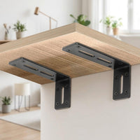 Shelf Bracket for Floating Shelf and Storage Shelf, Heavy Duty Metal Brackets with Hardware, Angle Brackets for Living Room