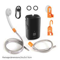 Rechargeable Portable Shower Kit Hands-Unrestricted for Travel, Beach, Campers