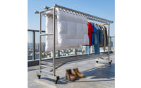 Stainless Steel Clothes Drying Rack Rustproof Laundry Drying Rack Heavy-Duty Sturdy for Families, Balcony, Backyard