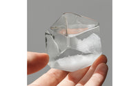 Cube-Shaped Storm Glass Weather Predictor Faceted Glass Weather Bottle Desktop Ornament Clear for Desk, Home Decor, Office, Bookshelf