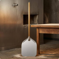 Metal Pizza Peel Rounded Corners Aluminum Pizza Paddle Baking Tool Restaurant Grade Non-Stick