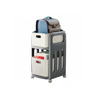 Floor-Standing Multi-Tier backpack Rack Mobile Design Multitier Wheeled storage capacitySaving Storage Trolley adaptable Use for Students, Apartment Dwellers, Study Room, Entryway, Classroom, Narrow areas
