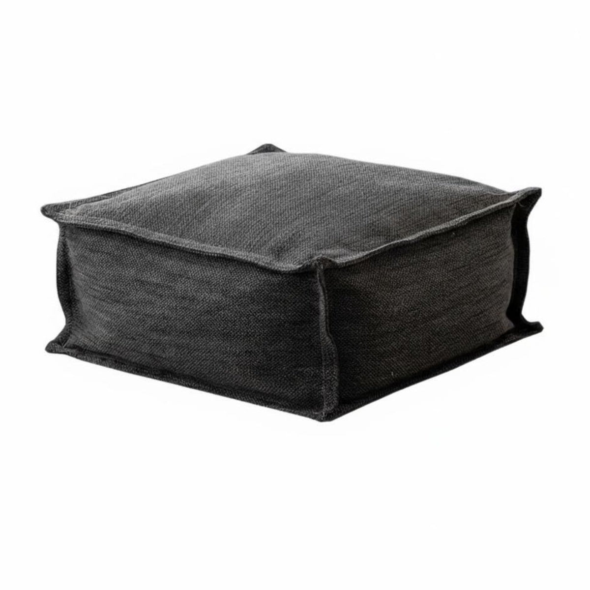 Square Pouf Wabi-Sabi Design Plush Footstool Cube Thick Padding for Meditators
