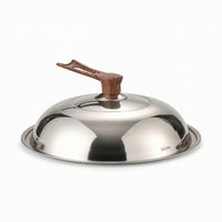 Domed Pot Lid with Viewing Section Transparent Stainless Steel with Glass Window Universal Pan Lid  for Kitchen, Steaming