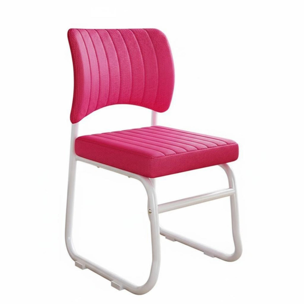 Ribbed Sled Base Chair Sturdy Frame Conference Seat Stackable Design for Clients