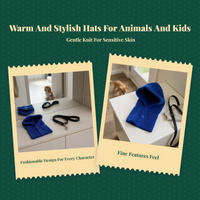 Knitted Dog Hat, Soft, Small Dogs, Festive Gathering