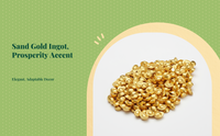 Gold ingot bowl for office decor