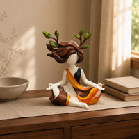 Sculptural Figurine Artistic Design Meditation Figurine Relaxation Gift for Desk