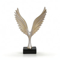 Wing Statue with Base Minimalist Desktop Ornament Modern for Desk, Photographers