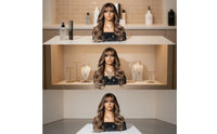 Mannequin Head with Shoulders Professional Hairpiece Display Head Tanned