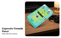 Rate Depth Knobs Guitar Tremolo Effect Pedal Zinc Alloy Tremolo Pedal Metal Housing Music Gear Compact Size