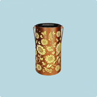 Colorful Floral Solar Lantern Waterproof Solar Hanging Lantern for Courtyard