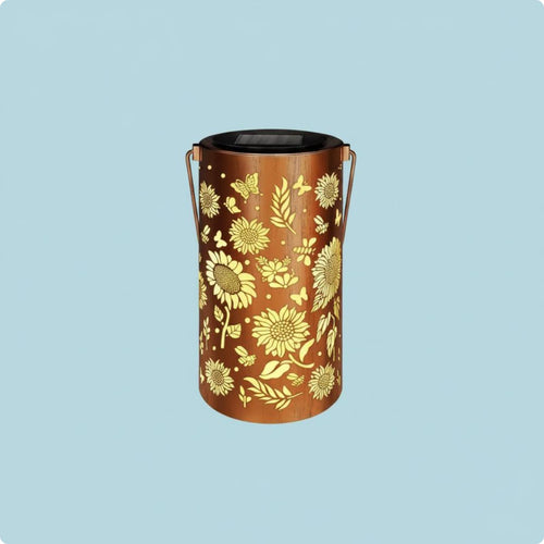 Colorful Floral Solar Lantern Waterproof Solar Hanging Lantern for Courtyard
