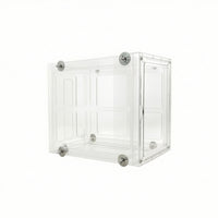Bird Cage with Removable Grid Clear Hanging Bird Cage Compact for Aviary Keepers