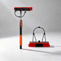 High-Reach Solar Panel Cleaning Brush Extendable Telescopic Cleaning Brush Telescoping Water-Fed Washing Kit Adjustable for Cleaners, Window Panes, Roofs