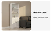 Narrow Single Unit Shelf Easy Assembly Narrow Shelving Single Unit with Doors