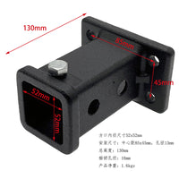 52x52mm Square Receiver Hitch Adapter for Trailer, Black