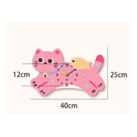 Cat Shaped Wall Clock Acrylic Material House Decoration for Kindergarten, Kids