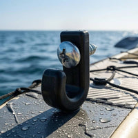 Long-Lasting ABS Material Kayak J-Hook High Wear Resistance Boat Deck Tie-down Hook Kayak Rigging Kit Multi-Purpose for Kayaking, Canoeing, Camping