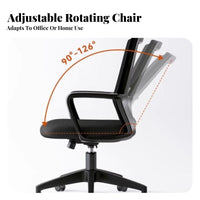 Mesh Back Swivel Chair Height Adjustable Office Furniture Effortless Rolling