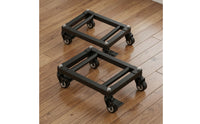 2 Pieces Vehicle Wheeled Skid with Caster Wheels Low-Profile Car Mover Heavy-Duty Tire Skate for Workshop
