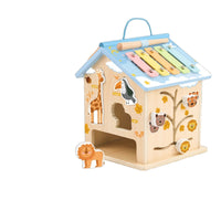 Wooden Busy House Colorful Activity House Fine Motor Sensory Game Toy Developmental for Toddlers