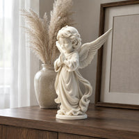 3D-Printed Angel Figurine Spread Wings 3D Printed Angel Figurine White