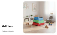 5 Pieces Stackable Sections Soft Trapezoid jump box configurable Design jump boxing Box Gymnastics Trainer for Children, Preschoolers, Kindergarten, bodily Education session, multisensory Training Room, Gymnasium