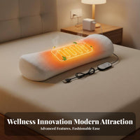 Support Pillow Ergonomic Design Memory Foam Waist Pillow Breathable Textile Electric Waist Massage Cushion for Office Workers, Commuters