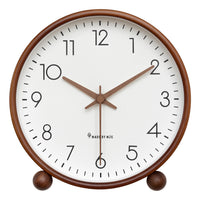 Vintage Wooden Table Clock with Silent Sweep Movement