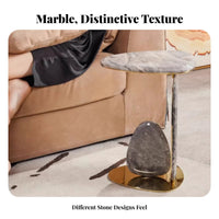 C-Shaped Sofa Table Minimalist Design Household Furniture Movable Slim fromline for Homeowners, Adults, Small Spaces, Bedroom