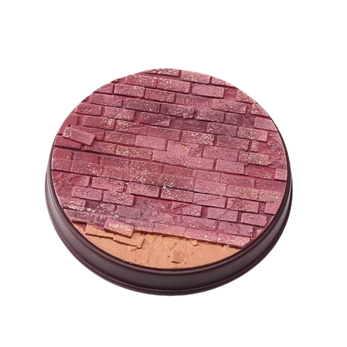 Slim Resin Base with Brick Texture Realistic Miniature Display Base Small Holder Sturdy for Hobbyists, Desk