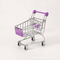 Mini Metal Shopping Cart Compact Mini Shopping Cart Realistic for Desk