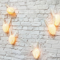 Rattan Bunny Head Lights Battery Operated Easter Bunny String Light Indoor Outdoor Use Holiday Decoration for Kids, Families, Garden, Bedroom, Spring