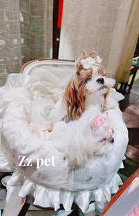 Zzpet宠物推车防脏巾垫子枕头纯棉三件套猫狗通用可拆洗边缘垫韩