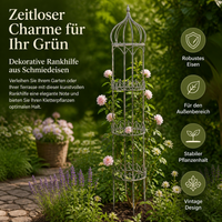 Climbing Plant Trellis, Metal Antique Bronze, Garden Trellis for Inserting for Flowering Plants, Clematis, Tomatoes, Ivy