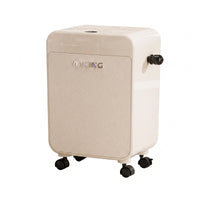 Wheeled Trash Can Fitted Lid Lidded Trash Can Rounded Corners for Bathroom