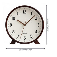 Wooden Mantel Timepiece Easy to Place Home Decor Battery Powered for Bookshelf