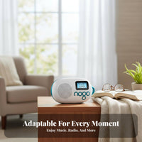 3-in-1 Functionality Pocket Radio Speaker Palm-Sized Card-Slot Audio Player Lightweight Radio Receiver Rechargeable for Travelers, Students, Travel, Walking, Outdoor, Study
