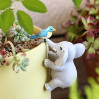 Cartoon Elephant Bird Planter Ornament Lightweight Creature Pot Holder