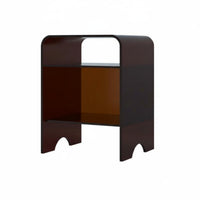 C-curved Storage Table hinged lid Lid Nightstand Minimalist design & aesthetic for Small areas