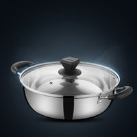 Gift Set with Stainless Steel Pot for Induction Cooker, Large Cooking Pot with Glass Lid, Family Size Induction Cooktop Pan, Great Gift Idea