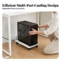 Rolling Computer case stand Space-Saving PC Stand sturdyDuty for Gaming Room