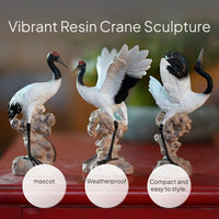Resin Crane Figurines for Landscape and Miniature Decor