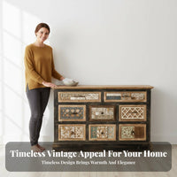 3-Drawer 2-Door Accent Chest timeless Design Storage Cabinet Vintage design Floor-Standing for Homeowners, Entryway, Living Room