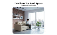 DoubleUse Pull-extendable Sofa Bed Two-Person Pull-extendable Loveseat Bed Space-Saving transformable Couch Advanced Fabric Fabric for Apartment Residents, Students, Young Adults, Small Spaces, Home Office