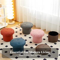Mushroom-Shaped Seat With Storage Function Mushroom Ottoman Multi-Functional