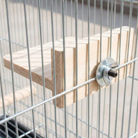 Wood Parrot Perch Stand for Birds, Built-in Screw Mount Cockatiel Perch, Stable Budgie Perch and Bird Perch for Cage Resting